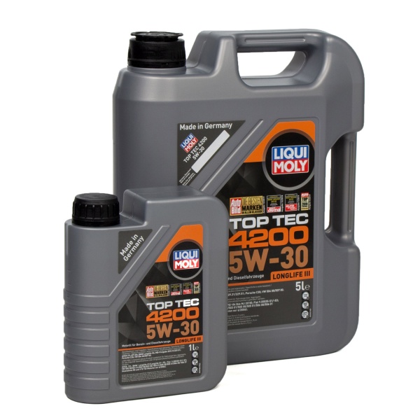 Set Ulei Motor Liqui Moly Top Tec 4200 Longlife III 5W-30 5L 8973 + Ulei Motor Liqui Moly Top Tec 4200 Longlife III 5W-30 1L 8972